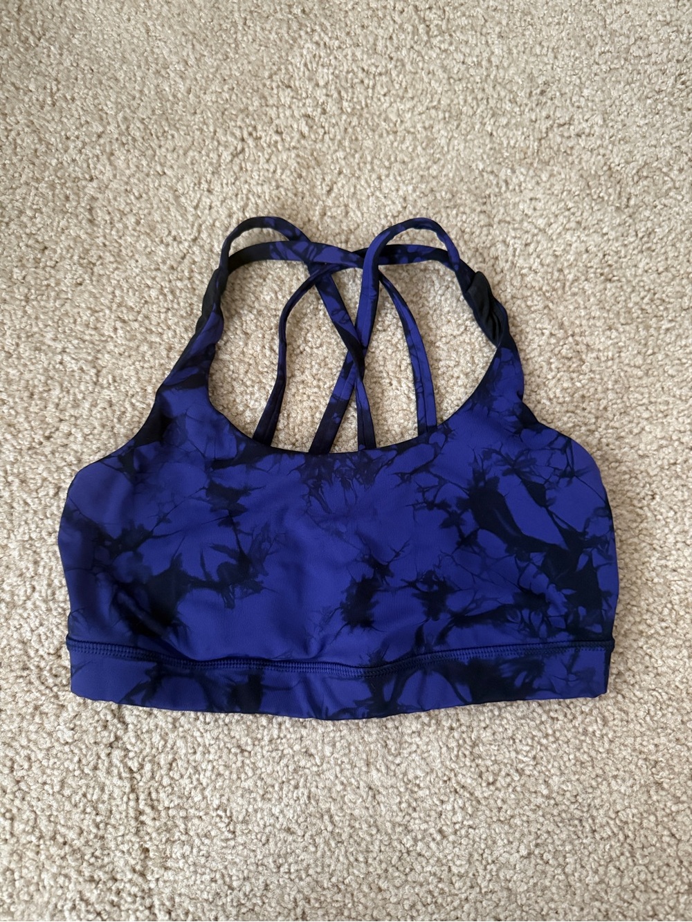 lululemon athletica Deep Purple Tie-Dye Strappy Sports Bra